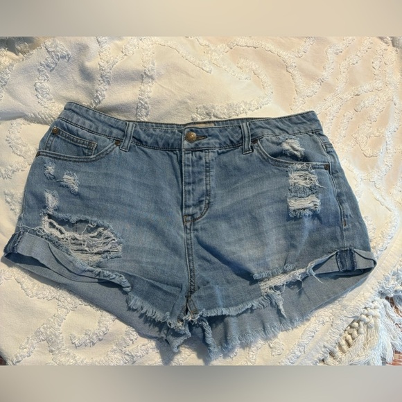 Celebrity Pink Distressed Jean Shorts - Picture 1 of 2